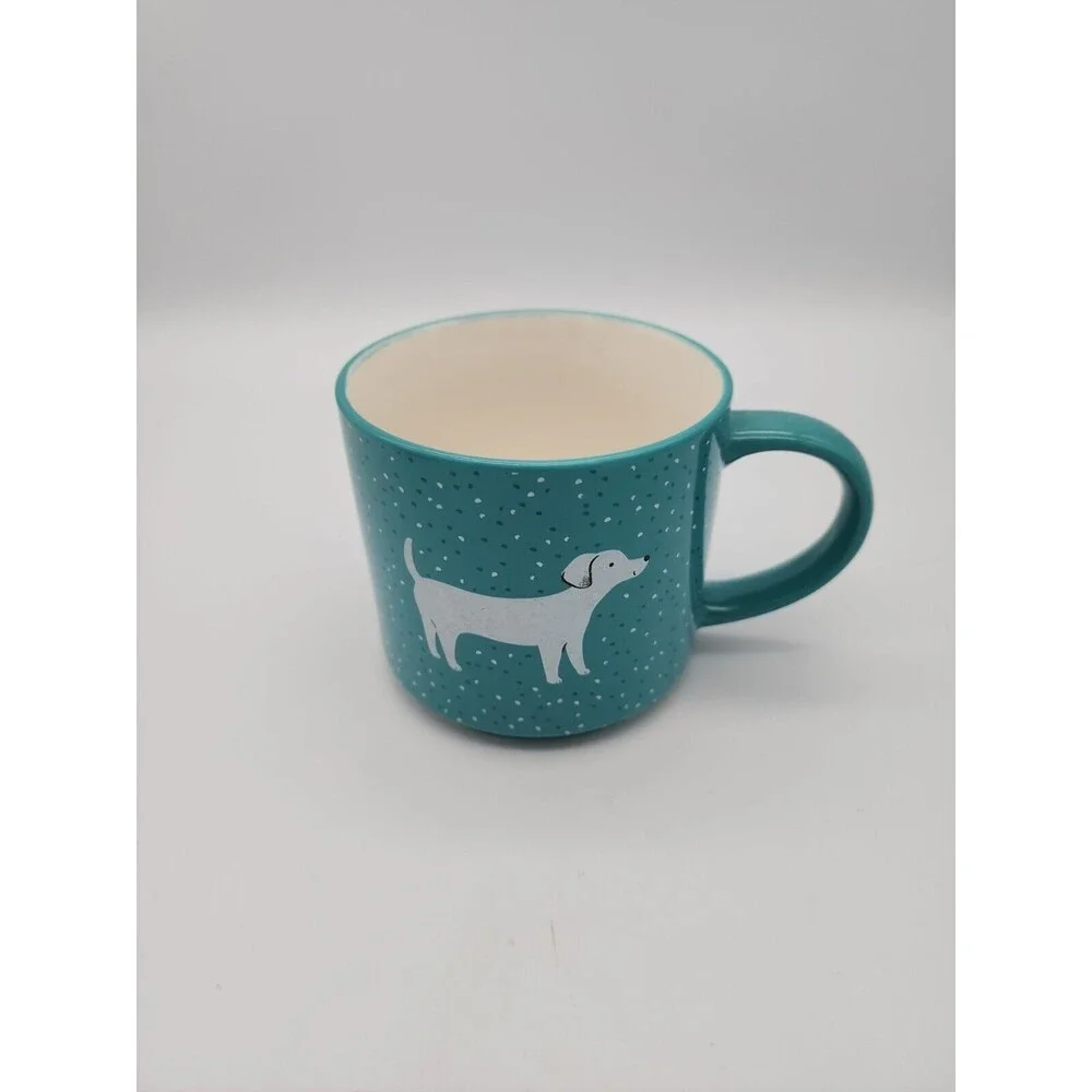 ELUM Home Beagle Dog Blue & White COFFEE MUG Speckled Print Mug